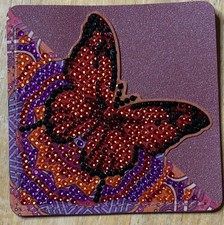 B4. 5D Diamond Art Leather Corner Bookmark Butterfly Handmade