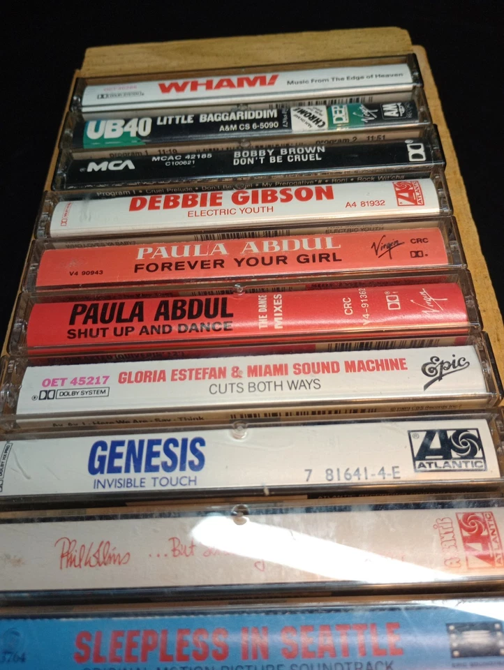 Lot Of Vintage Cassette Tapes Pop Dance Soundtrack 80s + Napa Valley Cat Holder - Imagem 4 de 4