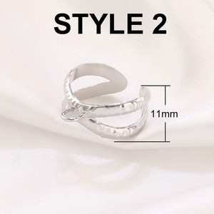 Authentic 2Pcs/Lot 18K Gold Plated Blank Wide Ring Settings Open Rings Bas