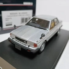 Hi story 1:43 Nissan Bluebird Turbo SSS-S 1983 Silver Sedan Model