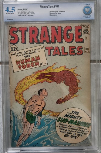 *STRANGE TALES #107 CBCS 4.5*1963, MARVEL*SUB-MARINER HUMAN TORCH CLASSIC COVER*