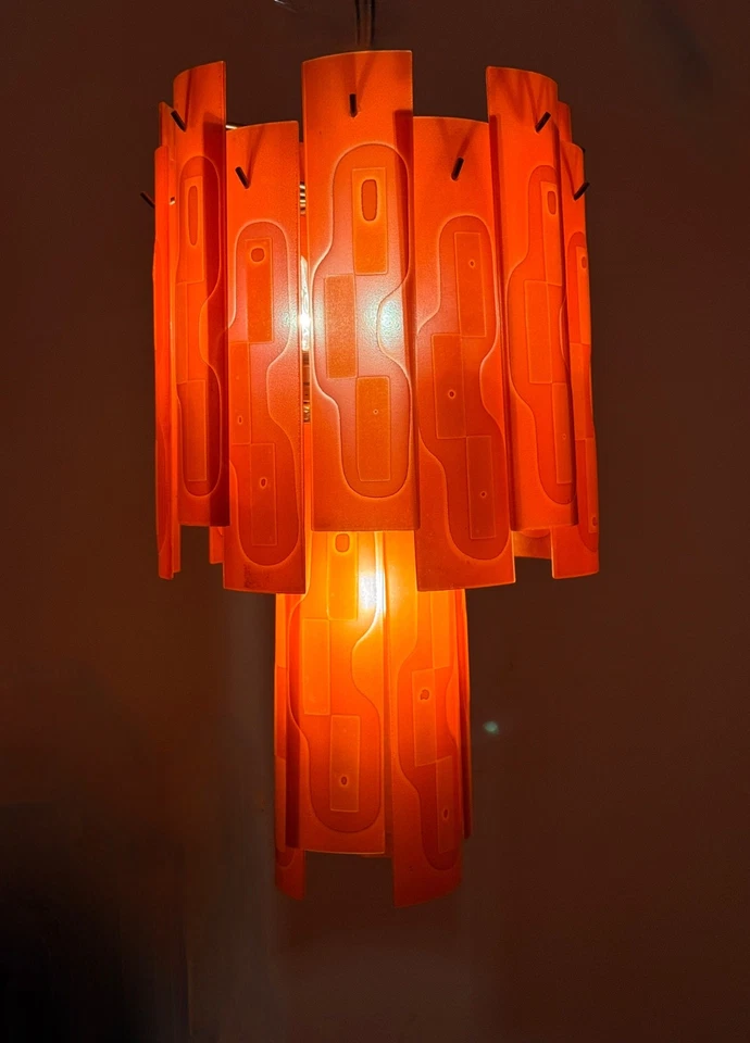 Lámpara de araña de vidrio artístico fundido de estudio Higgins lámpara de colección Rondelay Mcm Foto 3 de 4