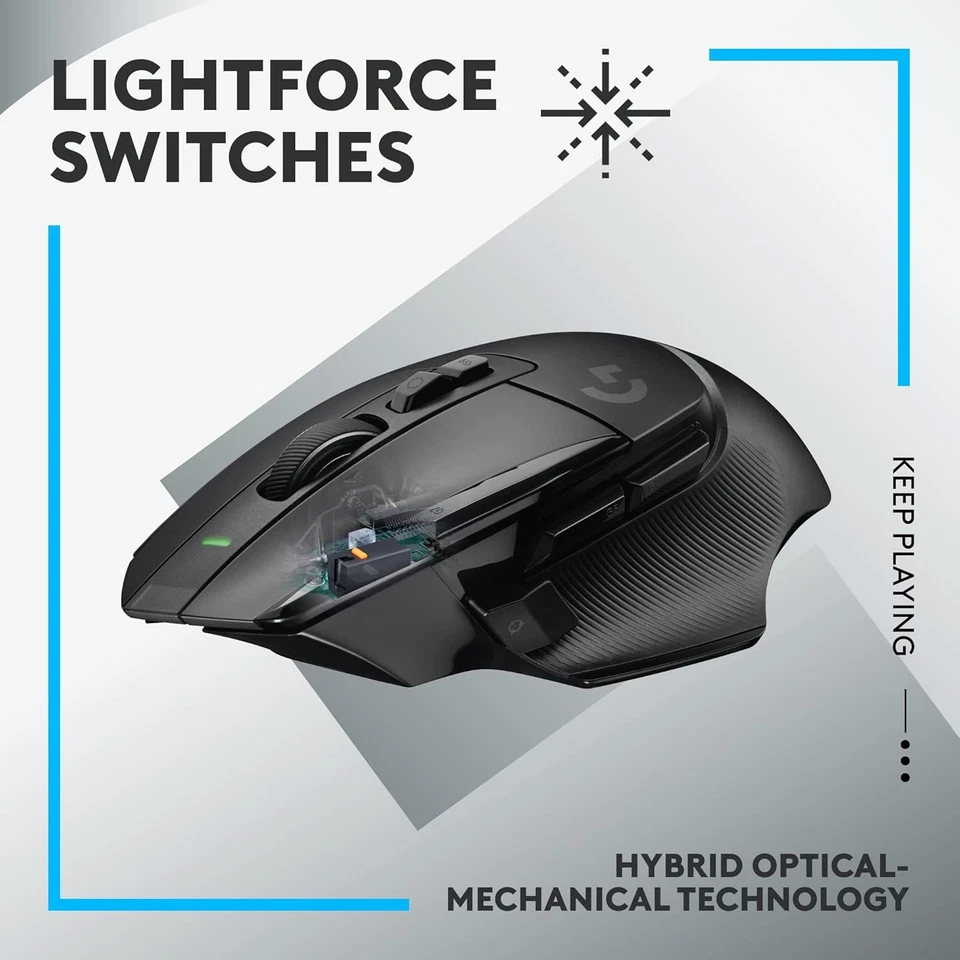 Logitech G G502 X LIGHTSPEED Wireless Gaming Mouse - Optical mouse with Black  - Image 2 of 4