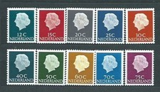 Holland - Mail 1953 Yvert 600Aa/9A ** Mnh