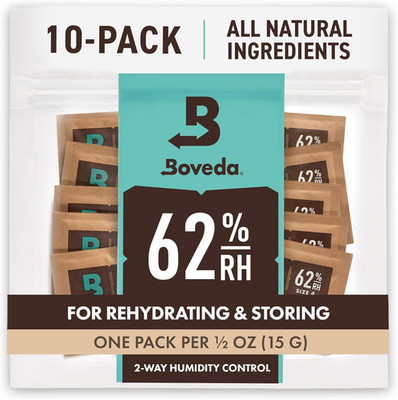 62% Two-Way Humidity Control Packs For Storing ½ oz   Size 4   10 Pack