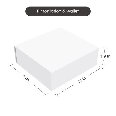 Blank Gift Box with Magnetic Closure Lid 11'' x 11''x 3.9'' for business, Retail