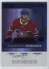 2021 Credentials 2020-21 Debut Ticket Access Purple 10/10 Alexander Romanov 2tb