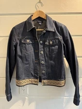 Ann Taylor Denim Jacket with lace trim, Women, XS