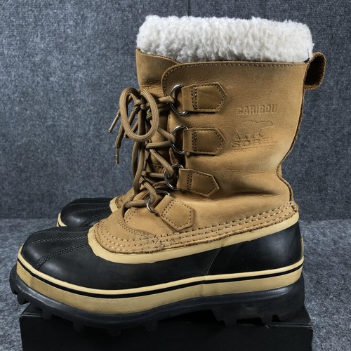 Sorel Caribou Boots Women's Size 7 Tan Black Waterproof Winter Insulated Snow - Picture 5 of 11