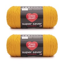 Red Heart Super Saver Jumbo Gold Yarn 2-Pack 14oz/396g Acrylic 4 Medium