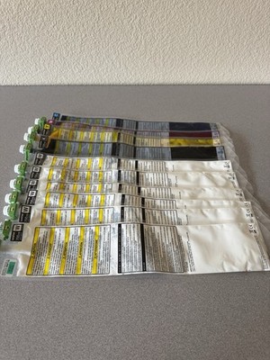 Brother GTX Pro Used OEM Ink Pouch Chip Lot 6 White + CMYK - GCX-4W70 GCX-4K70