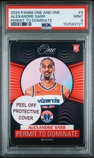 2024 PANINI ONE & ONE PERMIT TO DOMINATE #9 ALEXANDRE SARR ROOKIE RC PSA 9