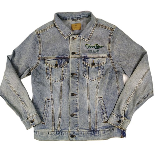 Topo Chico Hard Seltzer Denim Jean Jacket Medium Pockets Button Up