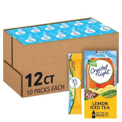 Lemon Iced Tea Powdered Drink Mix 120 ct Pack 12 Boxes 10 On-the-Go-Packets
