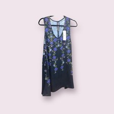Urban Outfitters Coquette Soft Girl Black/Purple Floral Mini Dress NWT - SIZE S