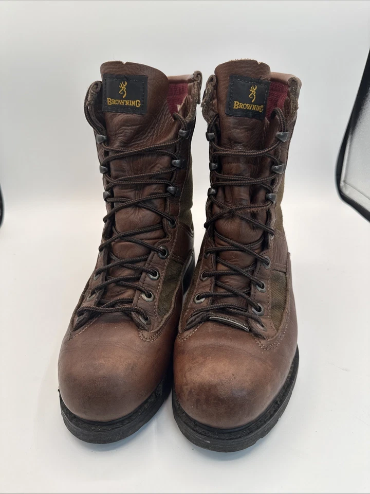 Browning Brown Leather Hunting Boots Size 6.5 MW 8.5” Tall Goretex Thinsulate - Image 2 of 4