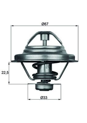 MAHLE TX 24 87D Thermostat, Kühlmittel für VOLVO,VW