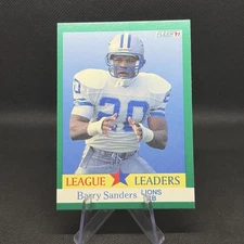 1991 Fleer Football #415 Barry Sanders - VG - Detroit Lions