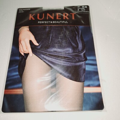 Kunert Strumpfhose 44/ 46  Platin  ODER Schwarz , dezentes Muster