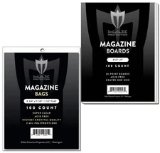 100 Max Pro Magazine 2-Mil Archival Poly Bags + 100 Acid Free Backer Boards