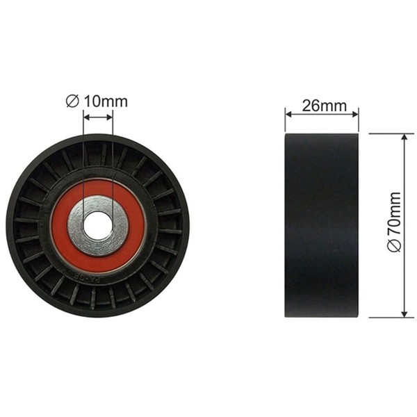NTY Spannrolle Keilrippenriemen FüR Ford S-Max WA6 2.2 Tdci Galaxy BA7 Land-image