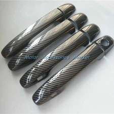 New Carbon Fiber Style Handle Cover Trim For Subaru Legacy WRX Forester Keyless