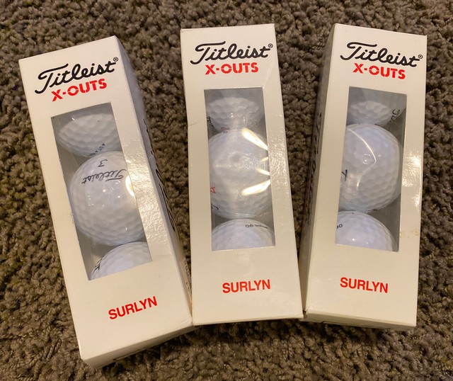 Titleist Xouts Surlyn Golf Balls 6 or Half Dozen 2 Boxes of 3 for sale