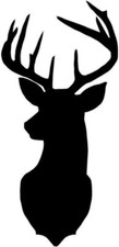 Deer Head Silhouette Decal Sticker