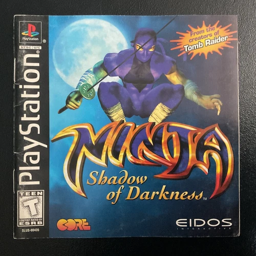 Ninja Shadow of Darkness PS1 Sony PlayStation Instruction Manual Only