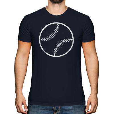 BASEBALL DISTRESSED DRUCK HERREN T-SHIRT VINTAGE STIL DESIGN TOP