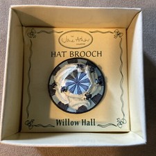 WILLOW HALL HAT BROOCH THE JANE ASHER COLLECTION FLORENCE VTG DECORATIVE BROOCH
