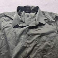 Arrow Gray Button Up Long Sleeve Shirt Sateen Adult Men's Size XL 17.5 34/35