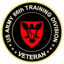US Army 86th Training Division Veteran Bumper Sticker Military Vinyl Decal 5"