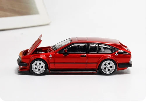 TPC 1/64 Scale Alfa Romeo GTV6 Red Diecast car Model Toy Collection Gift - Picture 4 of 7