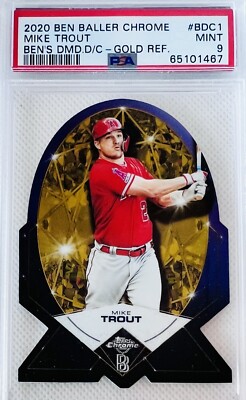2020 Topps Chrome Ben Baller Mike Trout Diamond Die-Cut Gold SP 