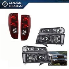 Fit For 04-12 Chevy Colorado GMC Canyon Black Housing Headlights & Tail lights
