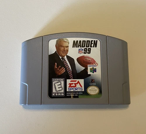 Madden NFL 99 (Nintendo 64, 1998) N64 Authentic Cartridge Only Tested