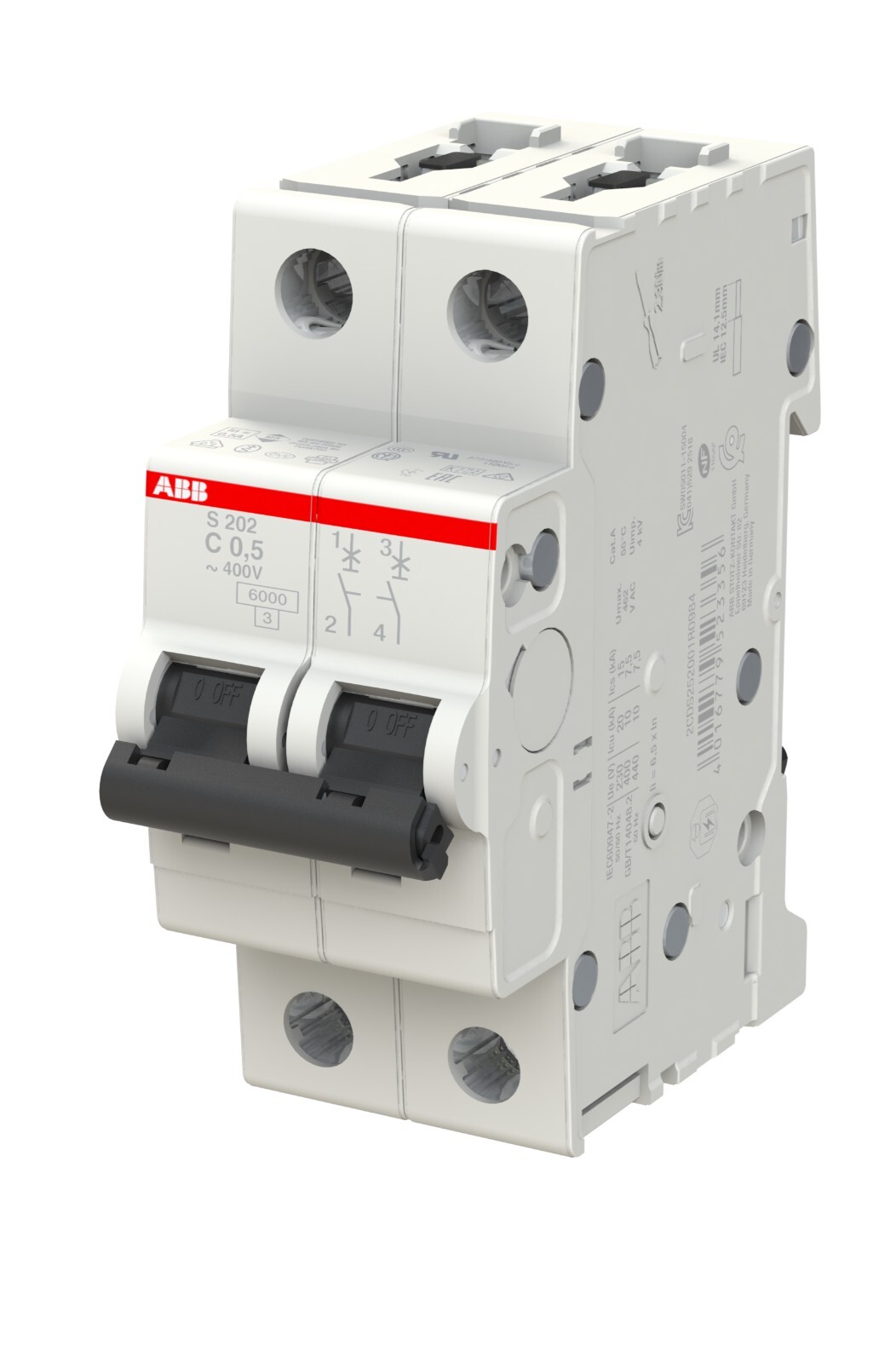 ABB S507424 - K20 - Interruttore automatico magnetotermico 20A - 6.000 - 2P