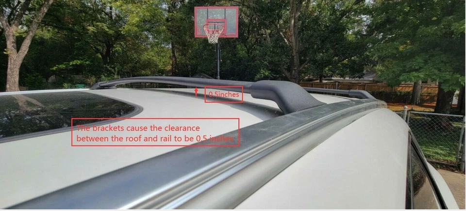 Черный комплект из 4 черных боковых направляющих для багажника на крышу для Mazda CX-9 CX9 2016-2023 годов выпуска + поперечные дуги - Изображение 4 из 4