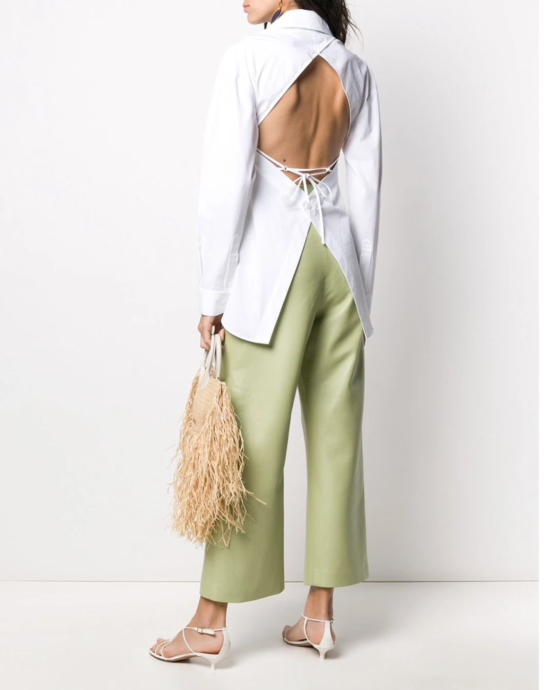 Jacquemus — 2020 Jacquemus white open-back poplin Shirt $430+tax NWT