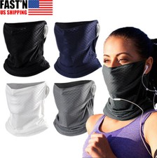 Neck Gaiter Face Mask with Ear Loops Bandana Cover Snood Reusable Washable Scarf