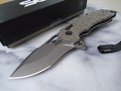 SOG Kiku XR Ball Bearing Pivot Pocket Knife Cryo CTS-XHP 12-27-01-57 Tan Micarta