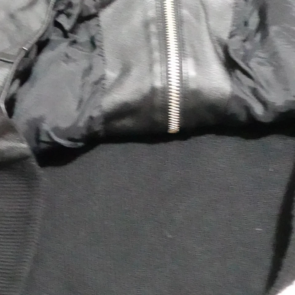 Vintage Pendleton Leather Sweater Jacket Women's Medium Petite Black Full Zip - Image 4 of 4