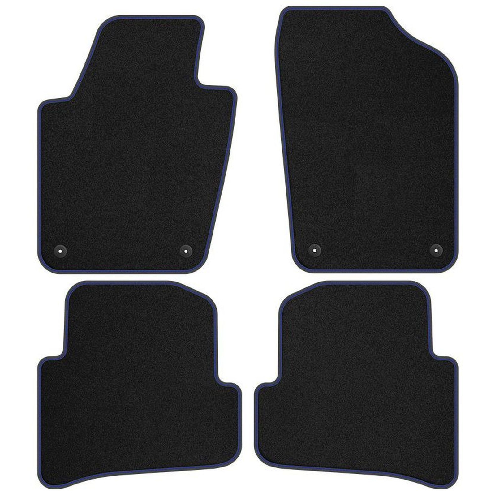 Tapis de sol Seat Ibiza 4 velours bleu mat premium pour modèles de 2008 à 2017