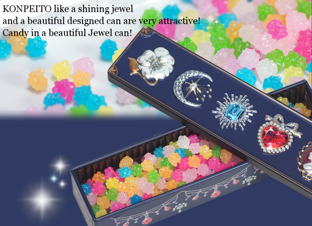 CANDY様(12/1) Konpeito Candy Crystal type Bijou Jewel Can Japanese Sugar
