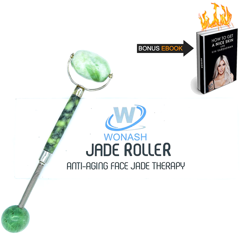 Jade Roller for Face 100% Natural Stone Anti-Aging Anti-Wrinkle Beauty Women Men - Picture 2 of 7