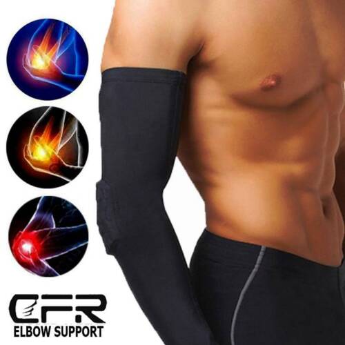 Compression Elbow Support Honeycomb Pad Brace Arm Sleeve Tennis Pain Sports - Picture 3 of 13