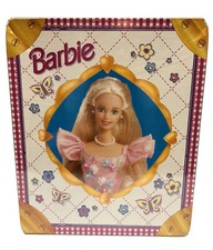 Vintage 1997 Barbie Doll Fashion Trunk Carrying Case By Tara Toy Corp RARE EUC