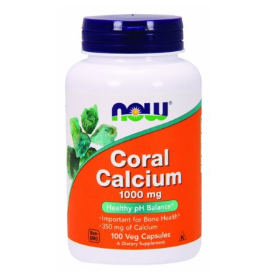 NOW FOODS, CORAL CALCIUM 1000mg Knochen Gelenken 100 Veg. Kapseln SUPER PREIS