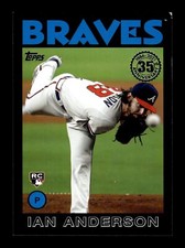 Ian Anderson 2021 Topps #86B-20 1986 35th Anniversary Series Two Black SP/299 RC
